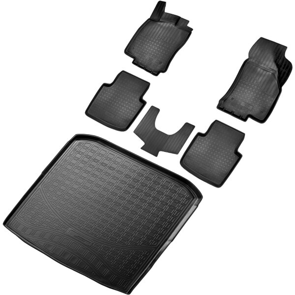 Fußmatten & Kofferraumwanne Set passend für  Skoda Superb III Stufenheck | BJ ab 2015>