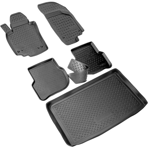 Fußmatten & Kofferraumwanne Set passend für  VW Golf Crossgolf | Typ 5M1 | BJ 2006-2010 Vorfacelift