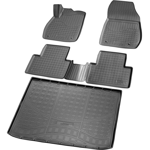 Fußmatten & Kofferraumwanne Set passend für  Opel Zafira C Tourer | 5-7 Sitze | BJ 2011-2019