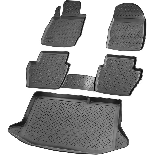Fußmatten & Kofferraumwanne Set passend für  Ford Fiesta VI | 2008-2017 | Typ JA8