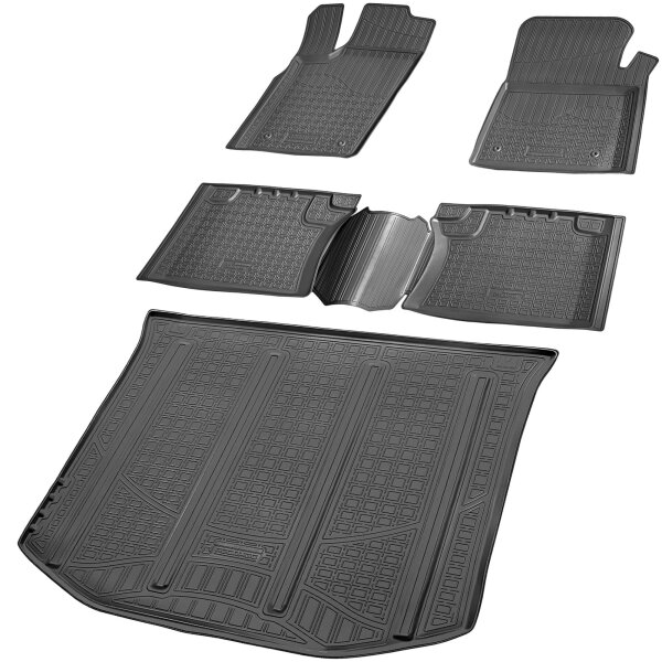 Fußmatten & Kofferraumwanne Set passend für  Jeep Grand Cherokee IV | WK2 | BJ ab 2010>