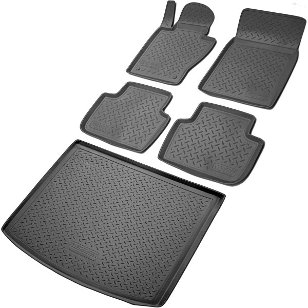 Fußmatten & Kofferraumwanne Set passend für  BMW 5er E61 Touring | 2004-2010