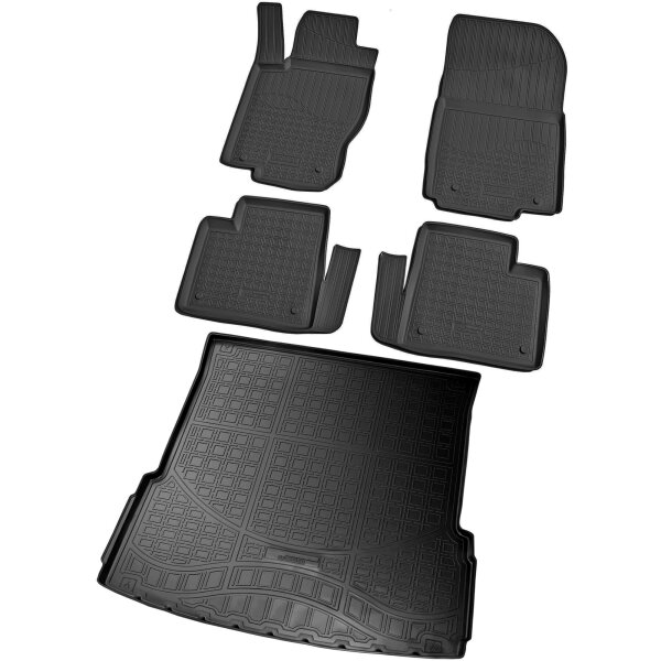 Fußmatten & Kofferraumwanne Set passend für  Mercedes GL / GLS Klasse, X166, 5 Sitze | BJ ab 2012>