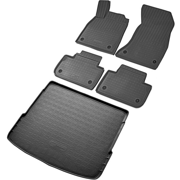 Fußmatten & Kofferraumwanne Set passend für  Audi Q5 II | Typ FY | BJ ab 2017>