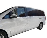 Edelstahl Fensterleisten passend für Mercedes V-Klasse mittlere Version | W447 | ab 2014> | zwei Schiebetüren