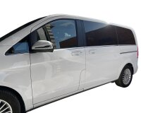 Edelstahl Fensterleisten Chrom für Mercedes V-Klasse kurze Version | W447 | ab 2014> | zwei Schiebetüren
